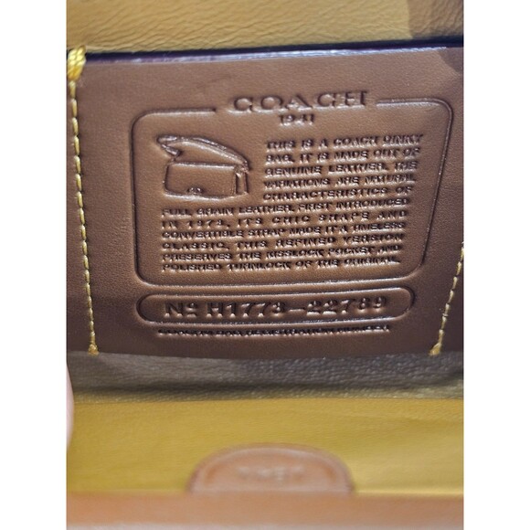 WN Coach Dinky W Quliting And Rivets Black Leather Studded Crossbody Bag Purse - Picture 11 of 12